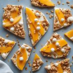Frozen Mango Greek Yogurt Granola Bark
