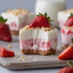Strawberry Cheesecake Greek Yogurt Bites [No Bake]