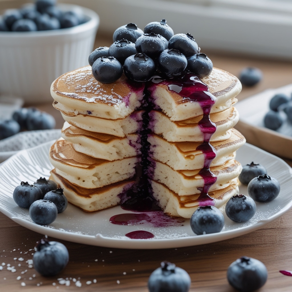 Cottage Cheese Blueberry Pancakes [Fluffy + High Protein]