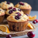 Cottage Cheese Cranberry Orange Protein Muffins