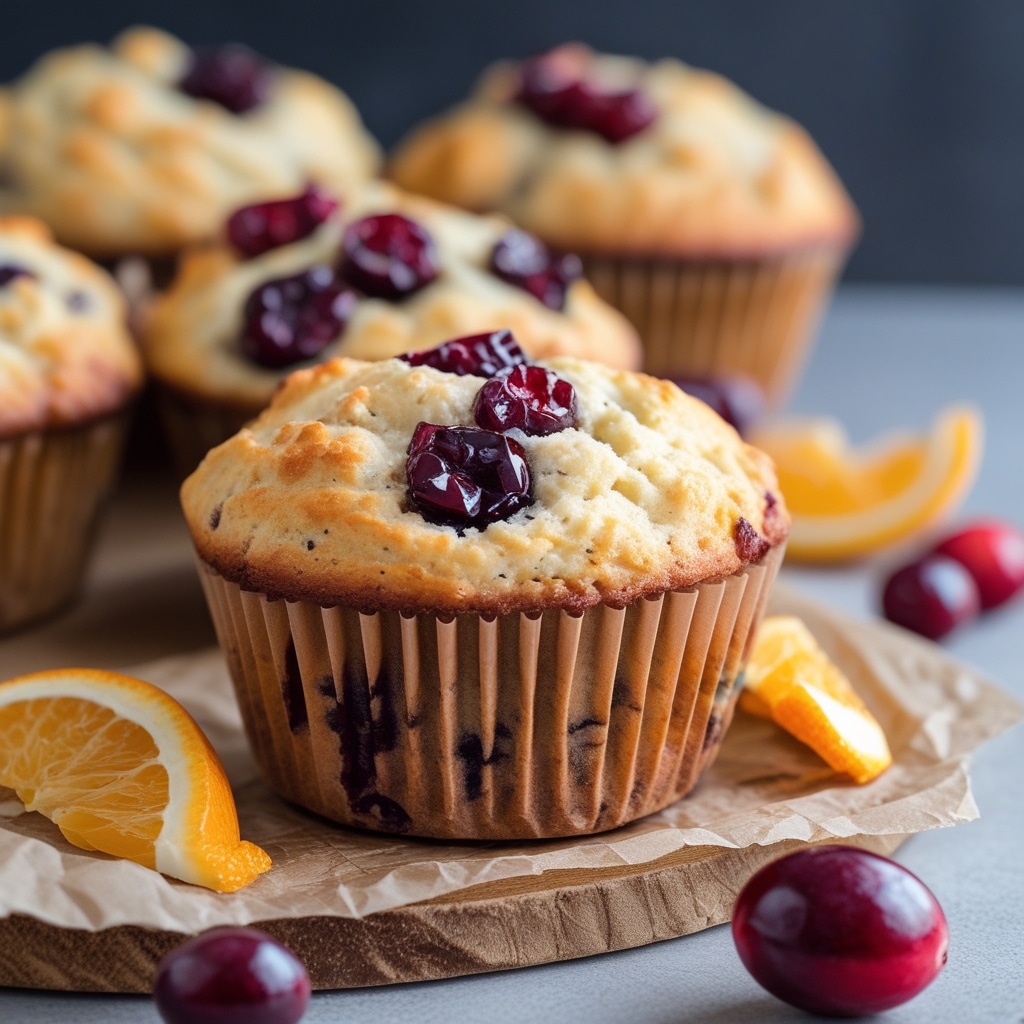 Cottage Cheese Cranberry Orange Protein Muffins