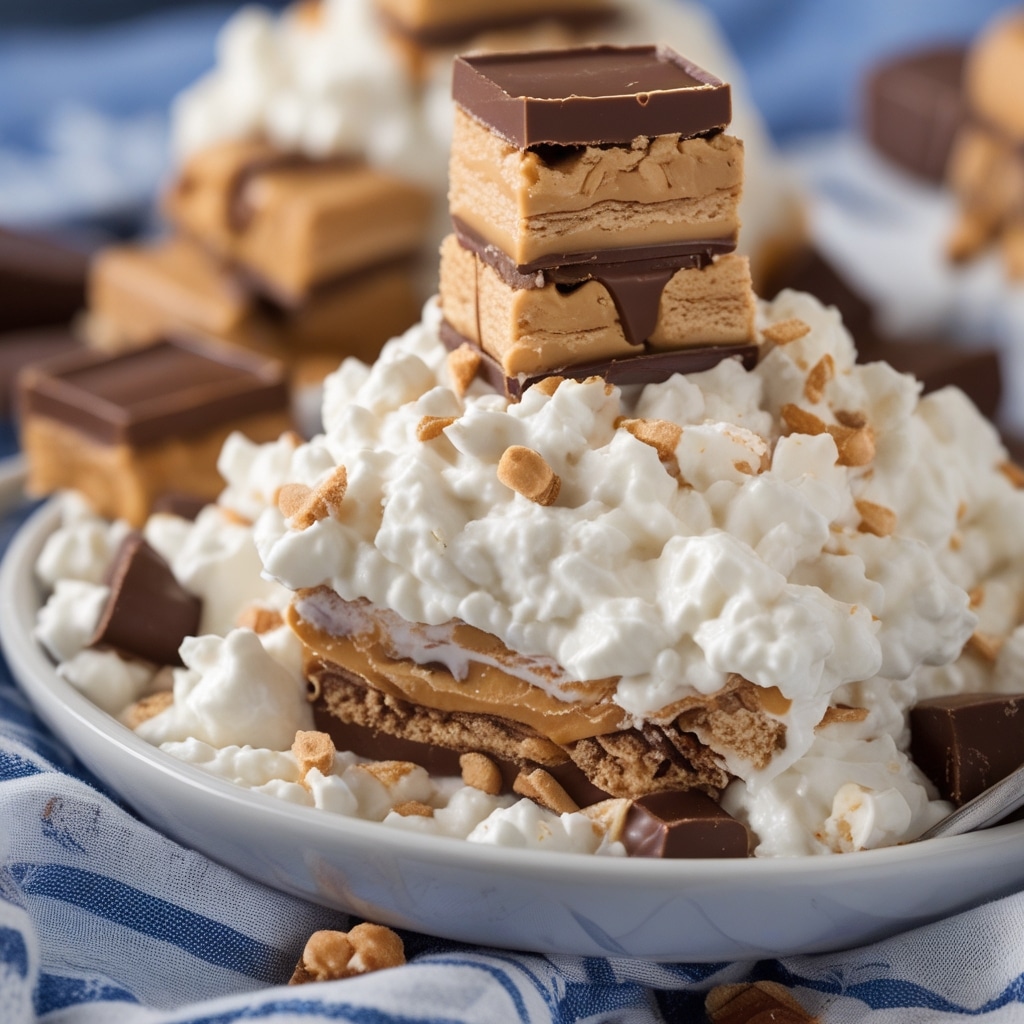 Cottage Cheese & Peanut Butter Snickers Dessert