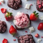 Frozen Chocolate Covered Strawberry Yogurt Clusters