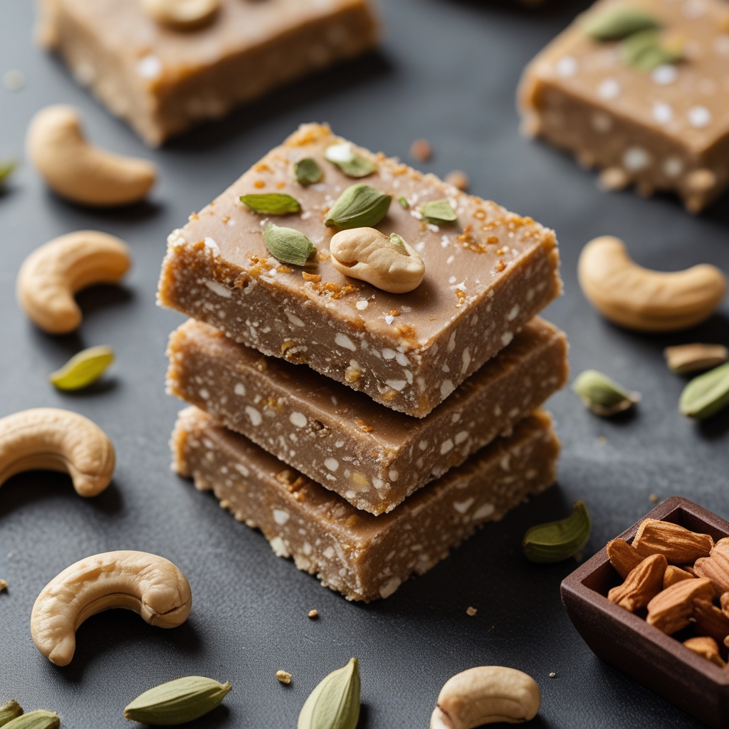 Cashew Cardamom Protein Energy Bars