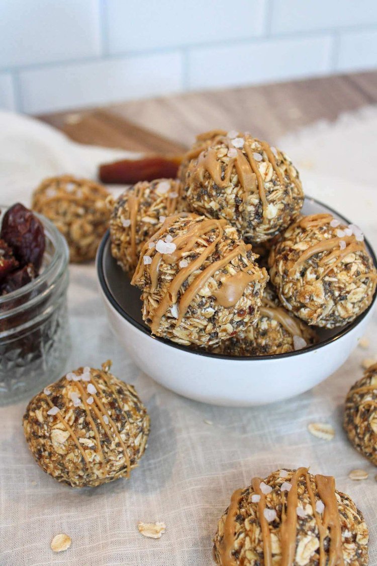 Salted Caramel Medjool Date Protein Balls