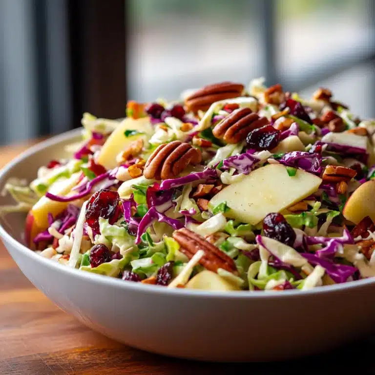 Apple Coleslaw with Cranberries and Pecans
