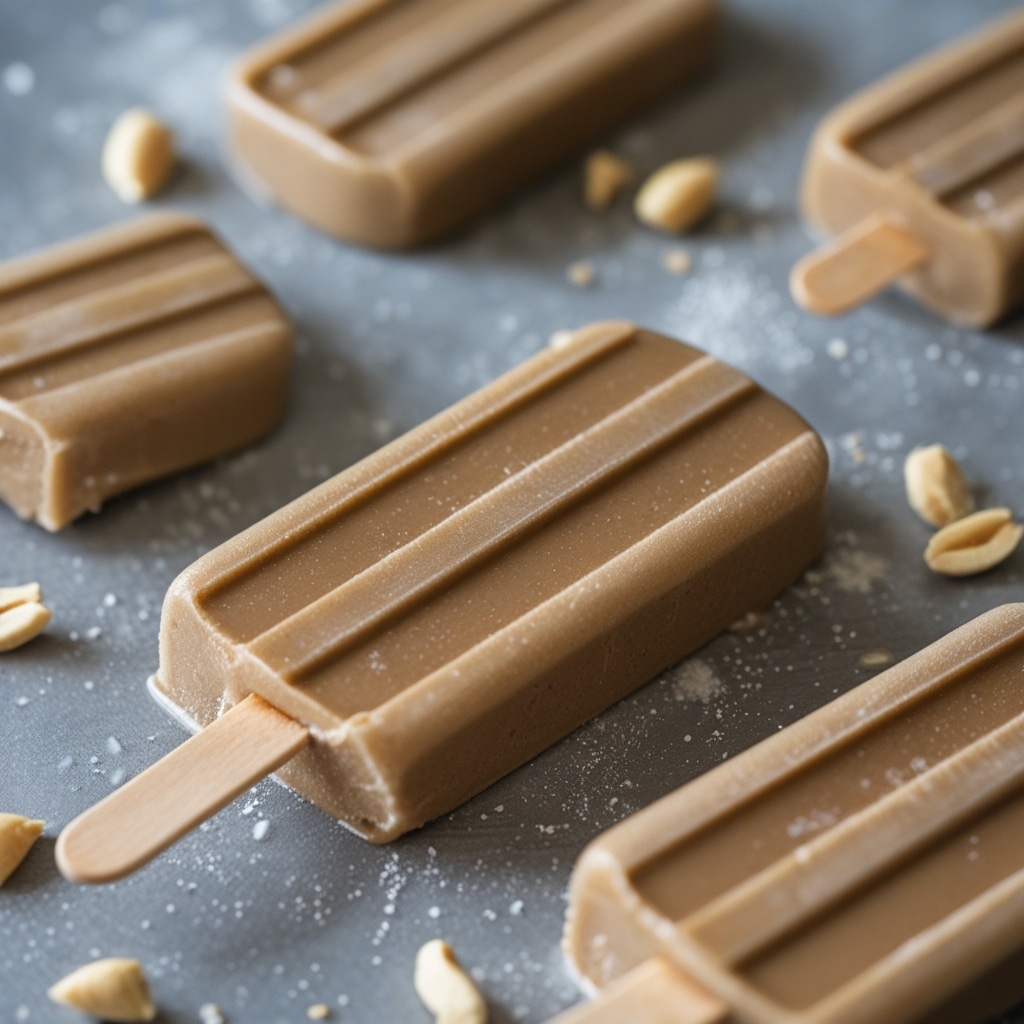Frozen Peanut Butter Protein Pudding Pops
