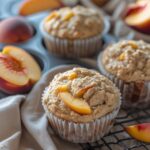 Cottage Cheese Peach Protein Muffins