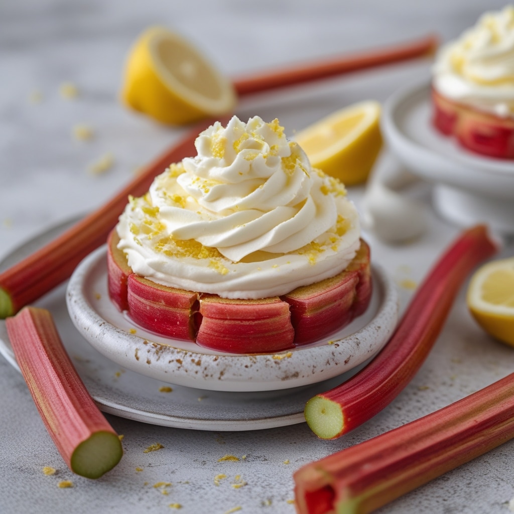 No-Bake Rhubarb Lemon Cream Dessert