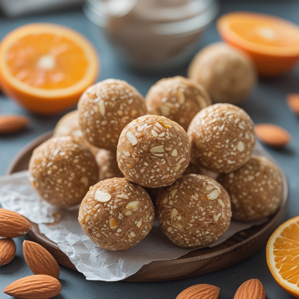 Orange Almond Protein Energy Bites
