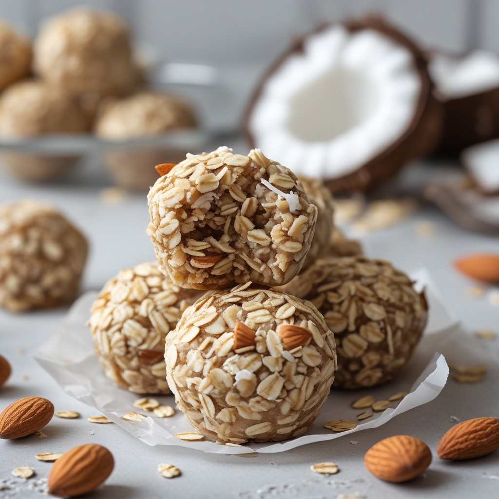 No-Bake Coconut Almond Oatmeal Bites
