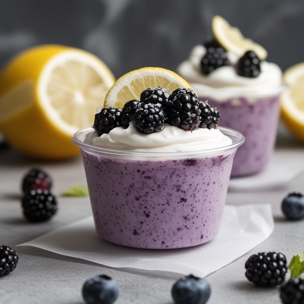 Blackberry Lemon Protein Frozen Yogurt Bites