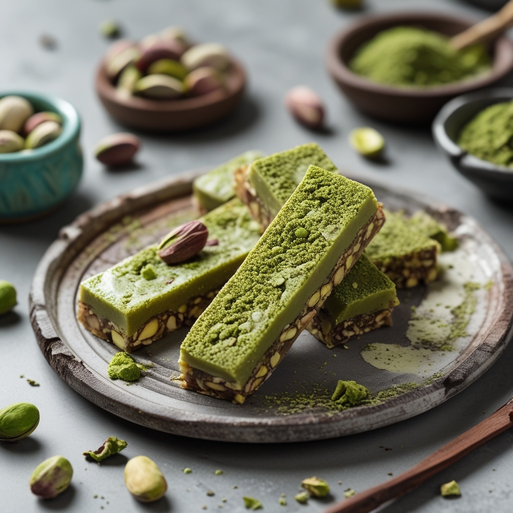 Pistachio Matcha Protein Energy Bars
