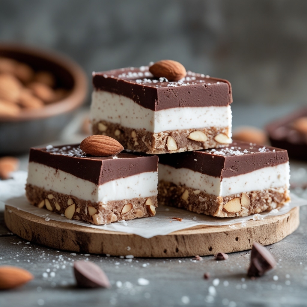 Dark Chocolate Almond Protein Frozen Yogurt Bars