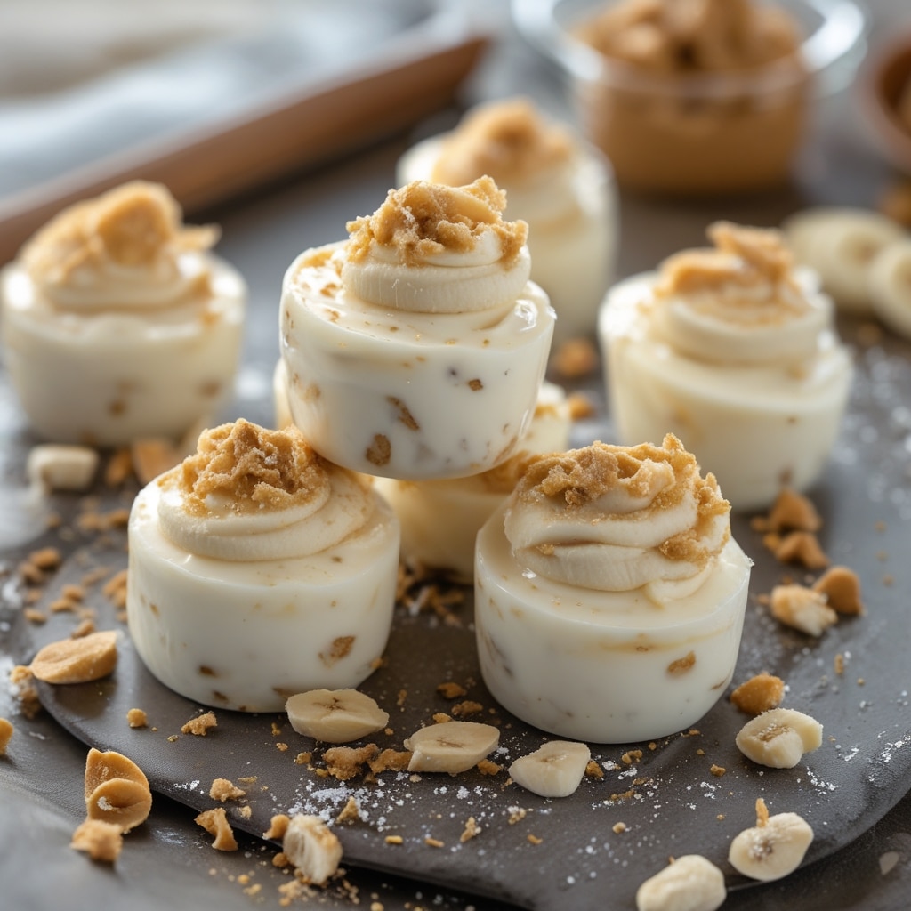 Frozen Peanut Butter Banana Greek Yogurt Bites