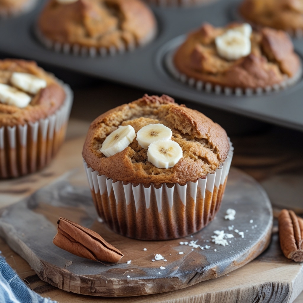 Banana Bread Cottage Cheese Protein Muffins