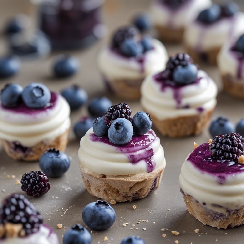 Blueberry Cheesecake Frozen Yogurt Bites