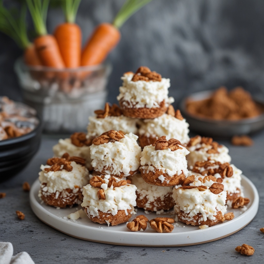 High Protein Carrot Cake Cottage Cheese Bites