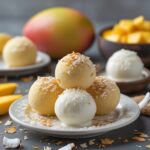 Greek Yogurt Mango Coconut Frozen Bites