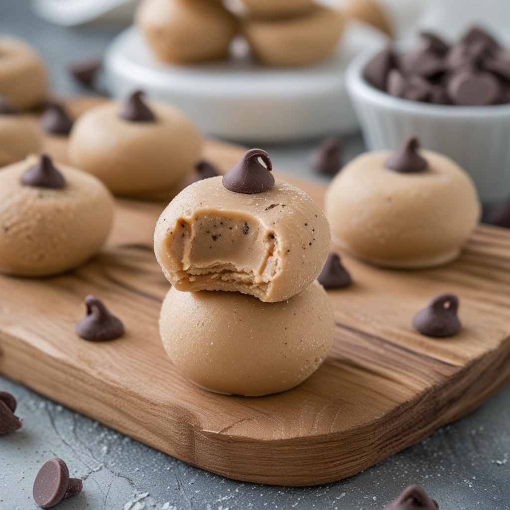 Frozen Greek Yogurt Peanut Butter Bites with Chocolate Chips