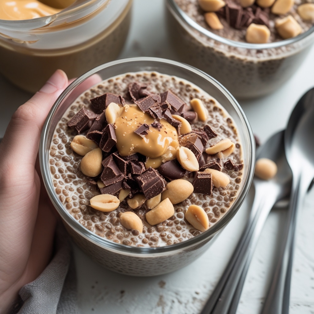 Peanut Butter Chocolate Chia Pudding [Meal Prep]