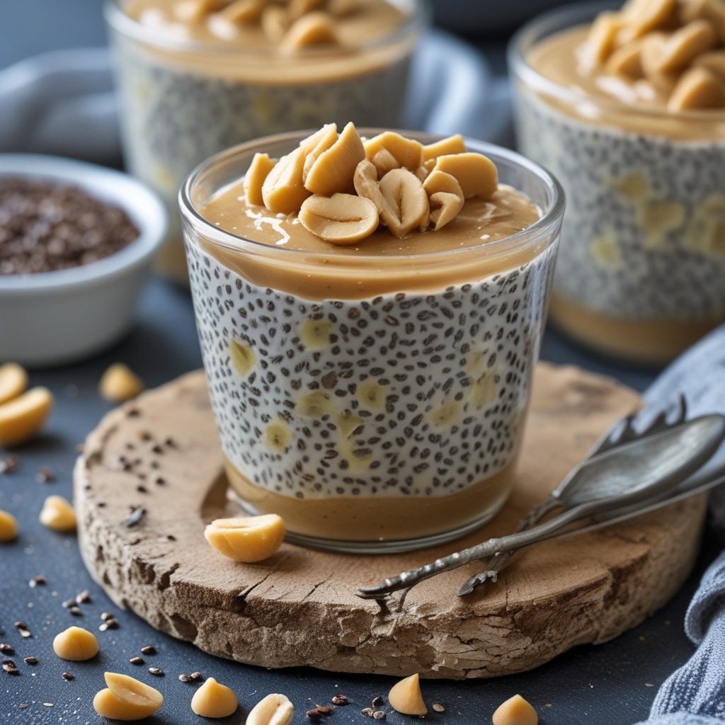 Peanut Butter Chia Seed Protein Pudding Cups
