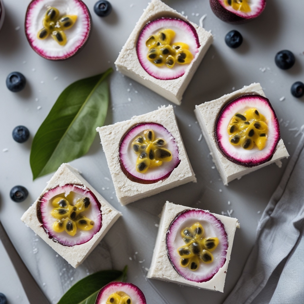 Passion Fruit Coconut Protein Frozen Yogurt Bars