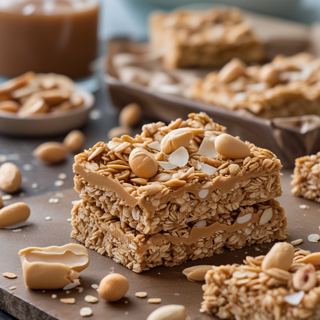 No-Bake Peanut Butter Granola Bars [5 Ingredients]