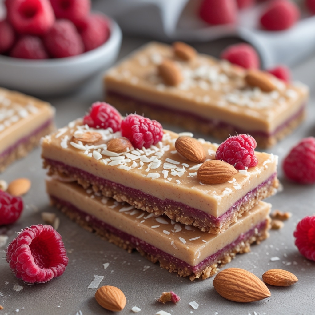 Raspberry Almond Butter Protein Energy Bars