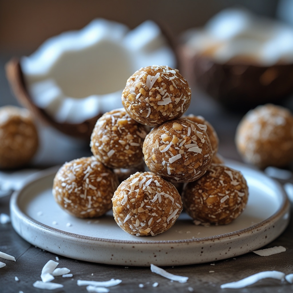 Coconut Protein Energy Balls: No Bake
