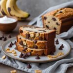 Soft Peanut Butter Greek Yogurt Banana Bread with Dark Chocolate Chip Layers