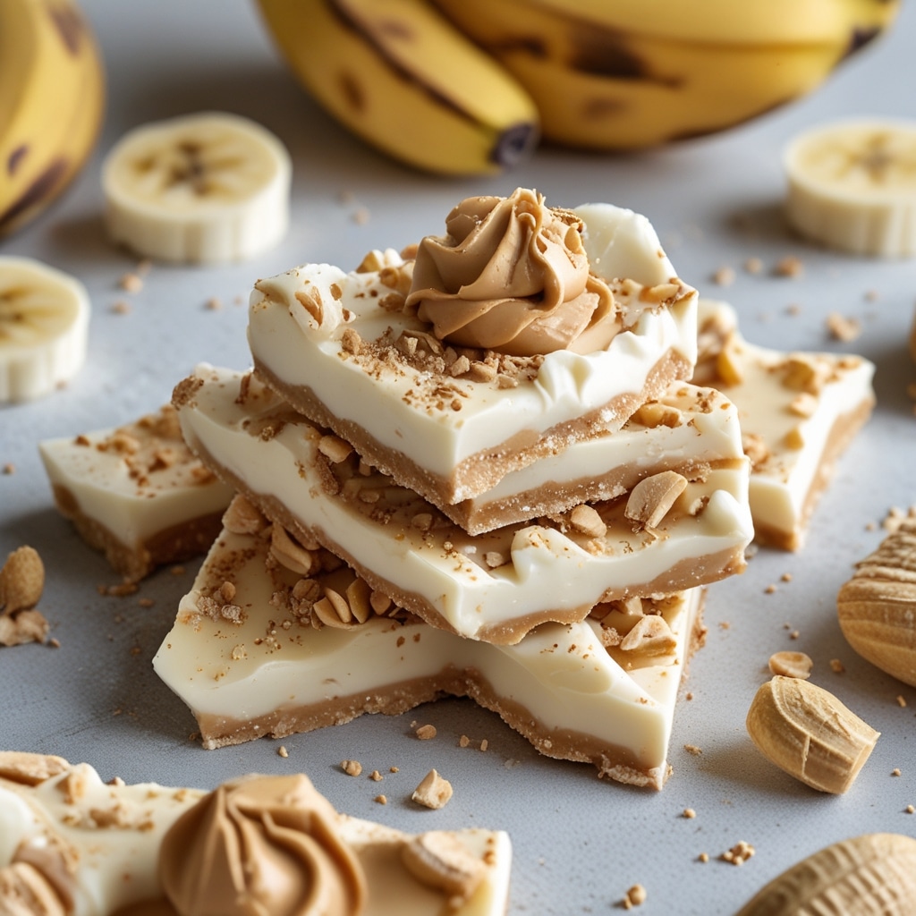 3-Ingredient Banana Peanut Butter Frozen Yogurt Bark