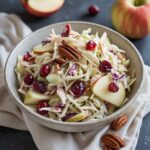 Apple Coleslaw with Cranberries and Pecans