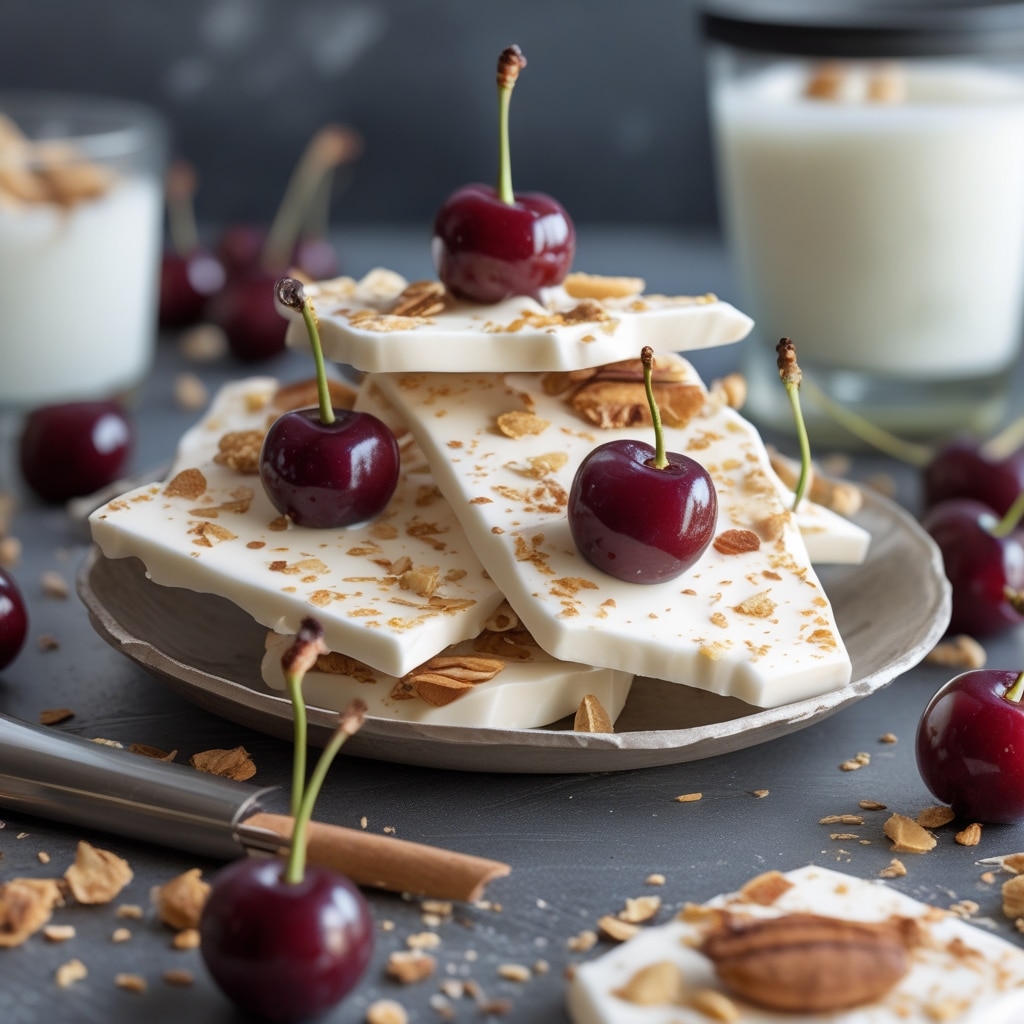 Greek Yogurt Cherry Vanilla Protein Bark