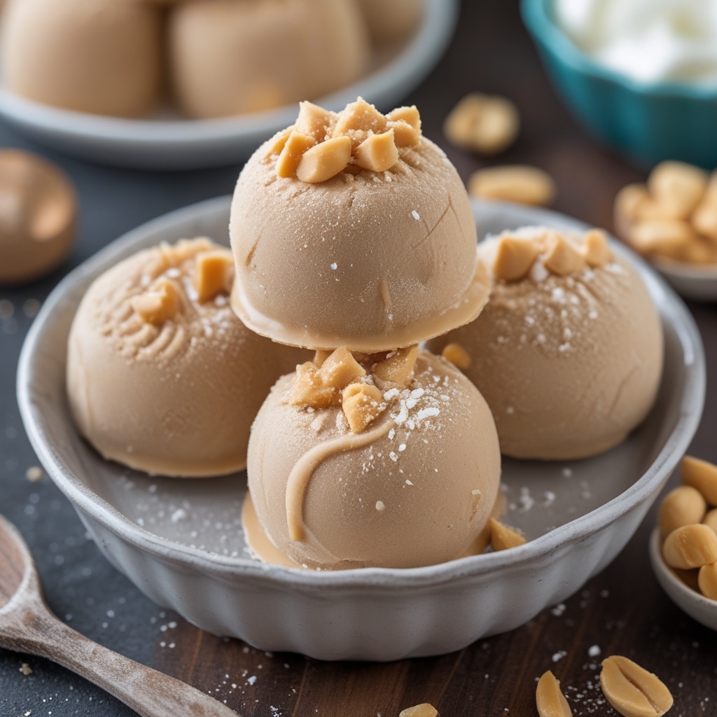 High Protein Frozen Peanut Butter Greek Yogurt Bites