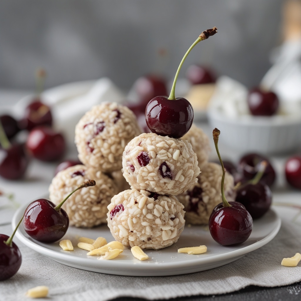 Cherry Vanilla Cottage Cheese Energy Bites