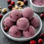 Cranberry Cashew Protein Frozen Yogurt Balls