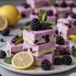 Blackberry Lemon Protein Frozen Yogurt Bars