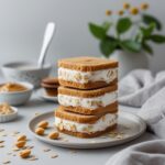 Peanut Butter Oat Frozen Yogurt Sandwiches