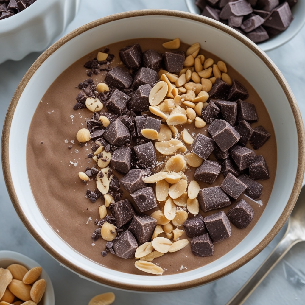 High Protein Chocolate Peanut Butter Smoothie Bowl