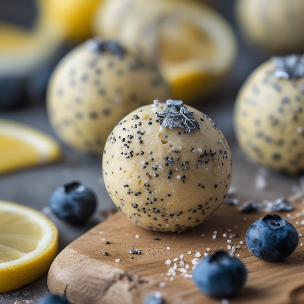 Lemon Poppy Seed Protein Bites