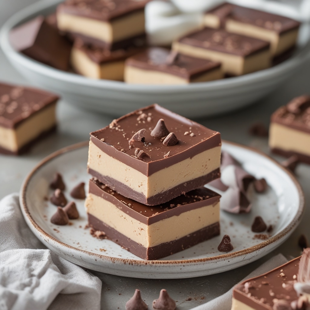 Greek Yogurt Chocolate Peanut Butter Fudge