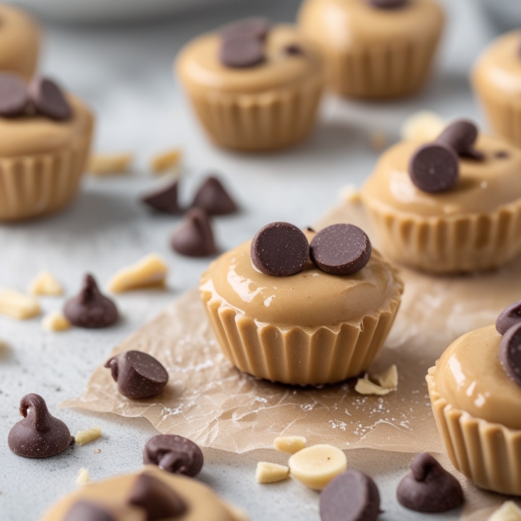 Frozen Greek Yogurt Peanut Butter Bites with Chocolate Chips