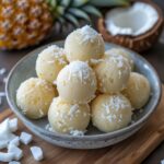 Pineapple Coconut Protein Frozen Yogurt Bites
