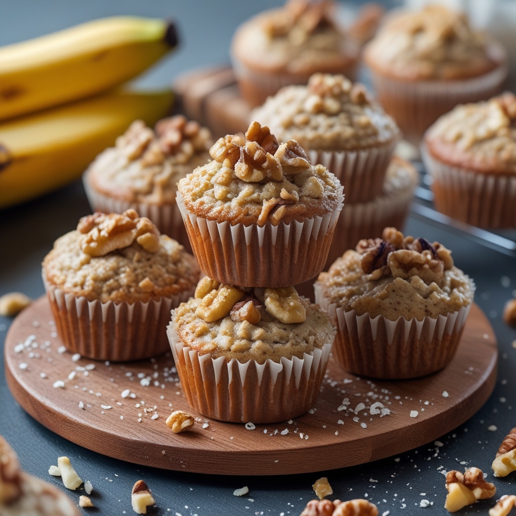 Banana & Walnut Weight-Loss Mini Muffins (Flourless)