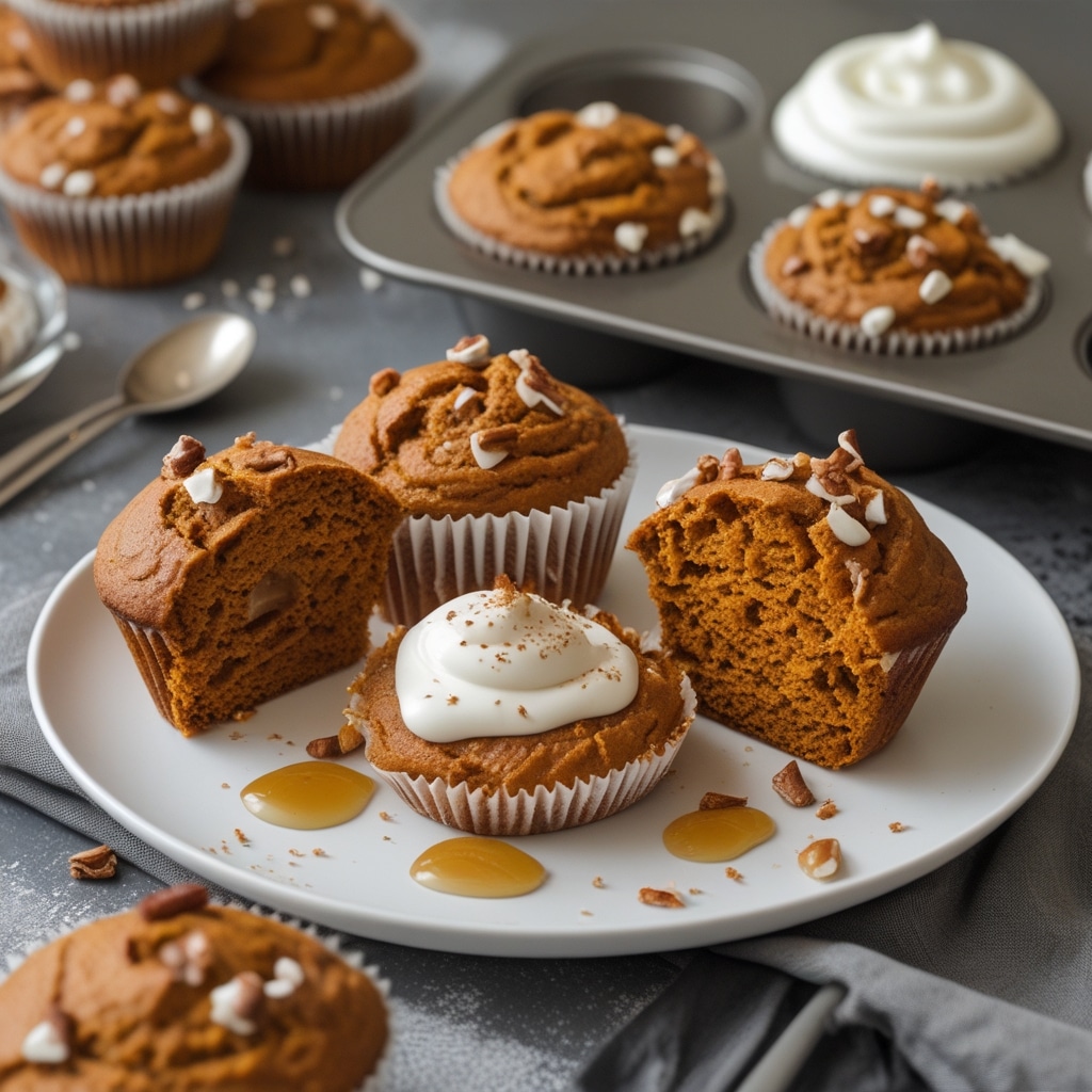 High Protein Pumpkin Muffins With Greek Yogurt