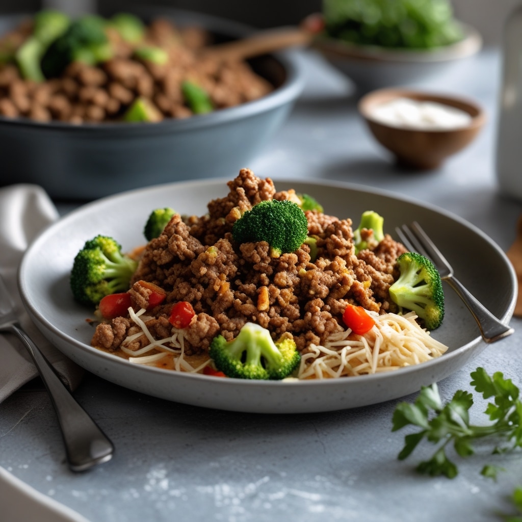 Ground Beef and Broccoli