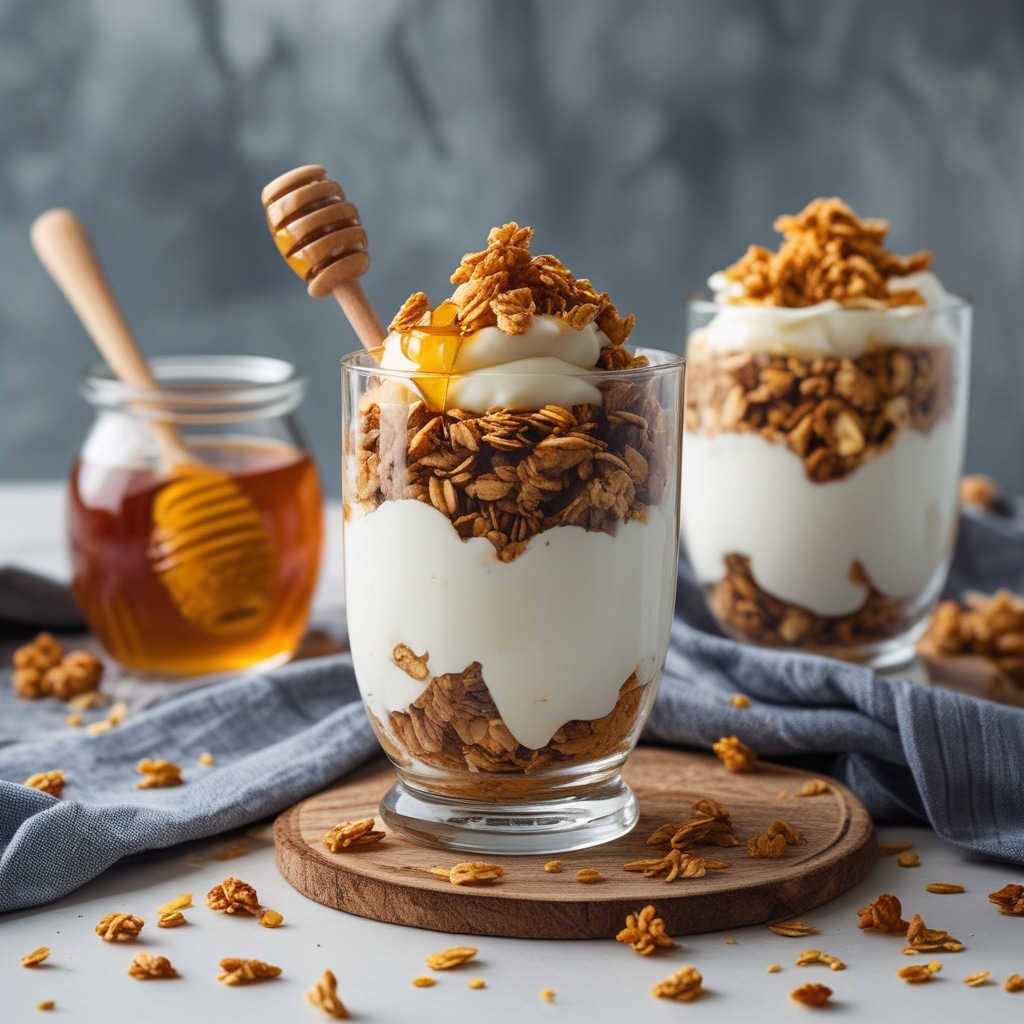 Honey Greek Yogurt Granola Parfait
