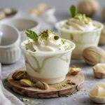 Frozen Pistachio White Chocolate Greek Yogurt Cups