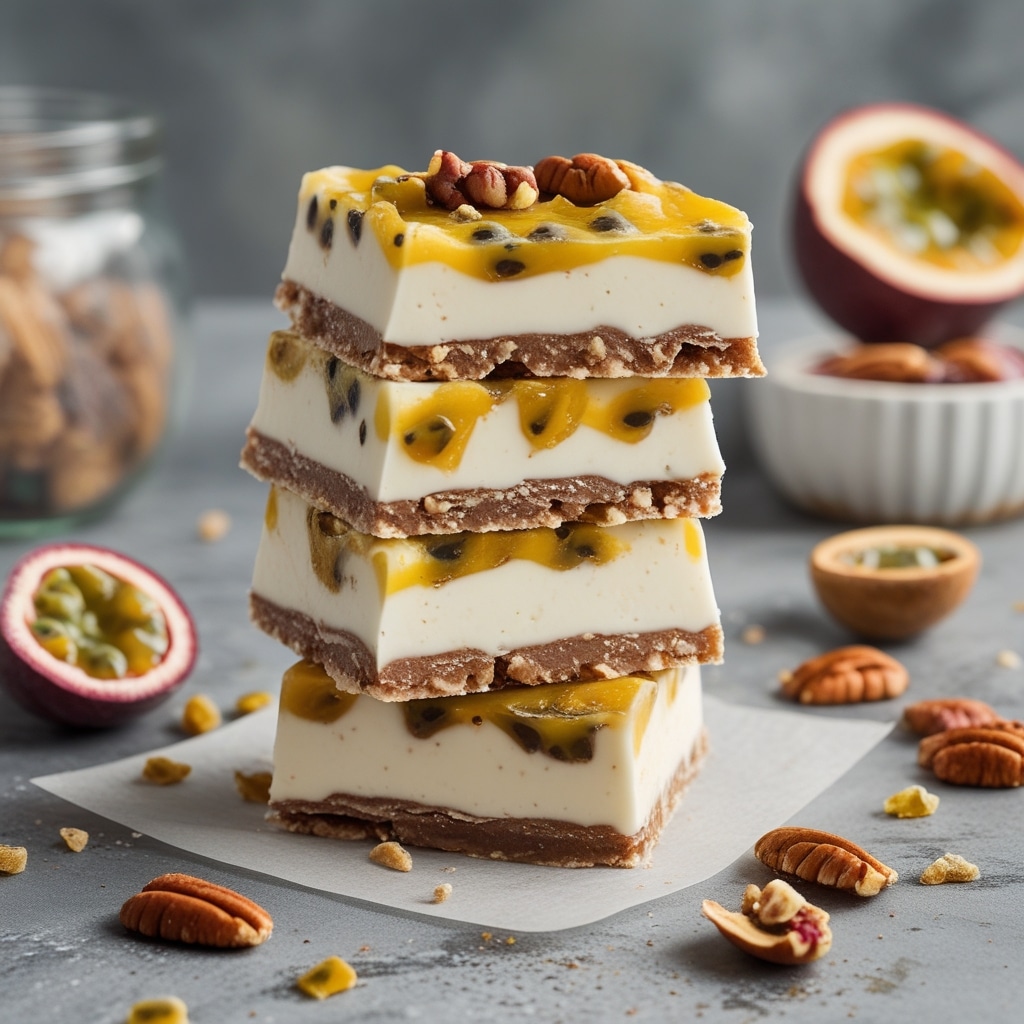 Passion Fruit Pecan Protein Frozen Yogurt Bars